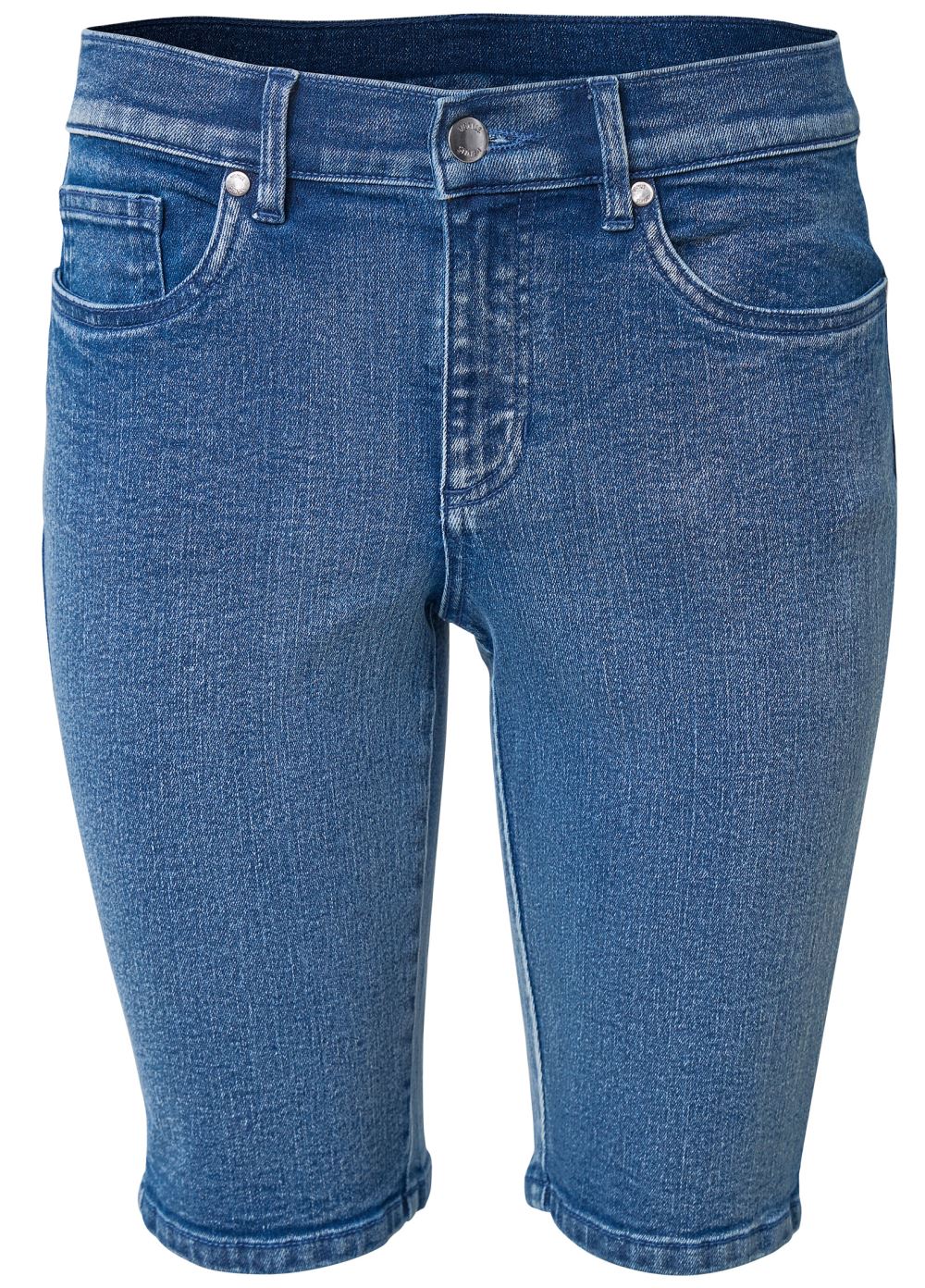 Venus Plus Size Jean Bermuda Shorts - Medium Wash