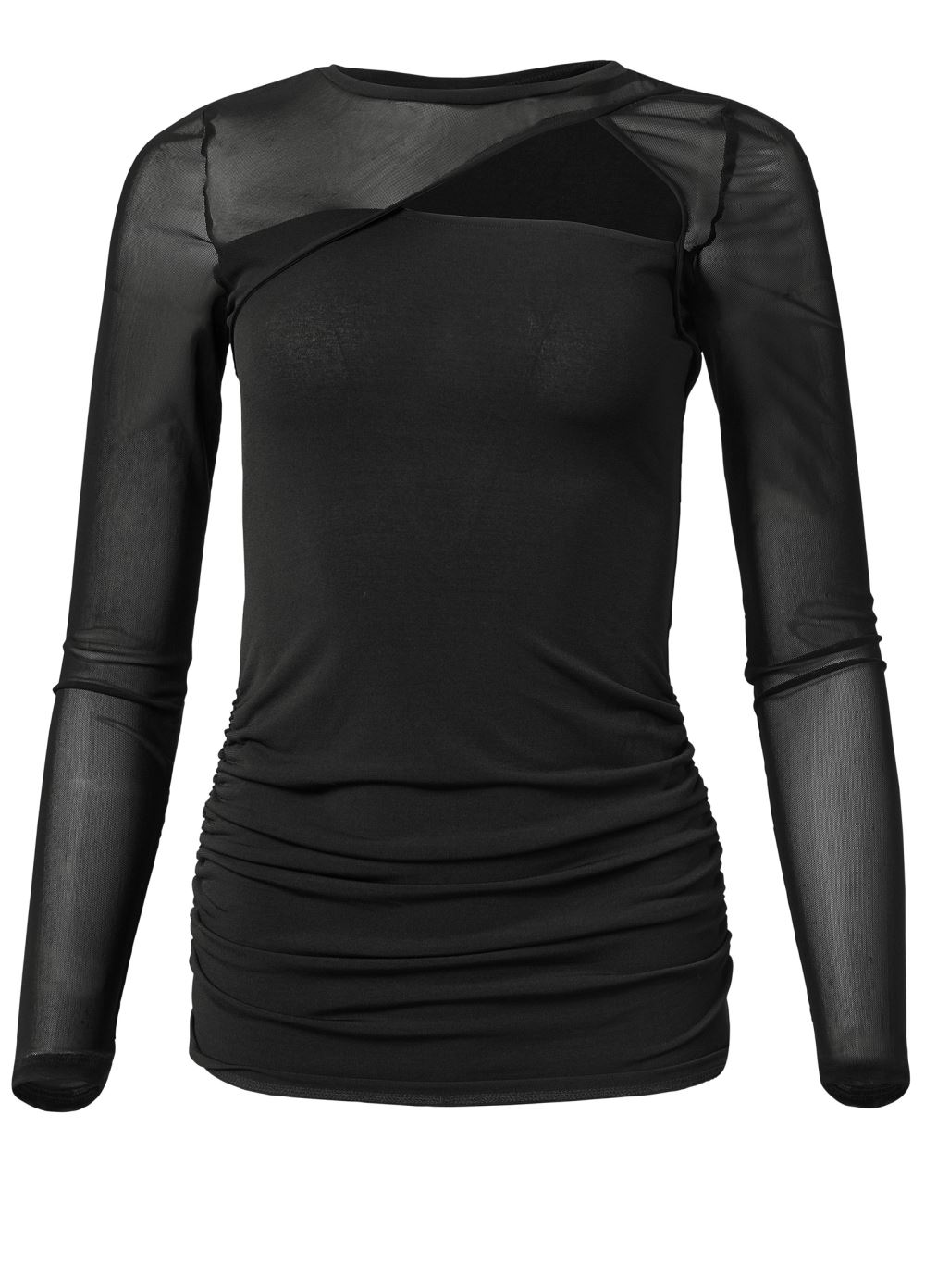 Venus Plus Size Mesh Cutout Top