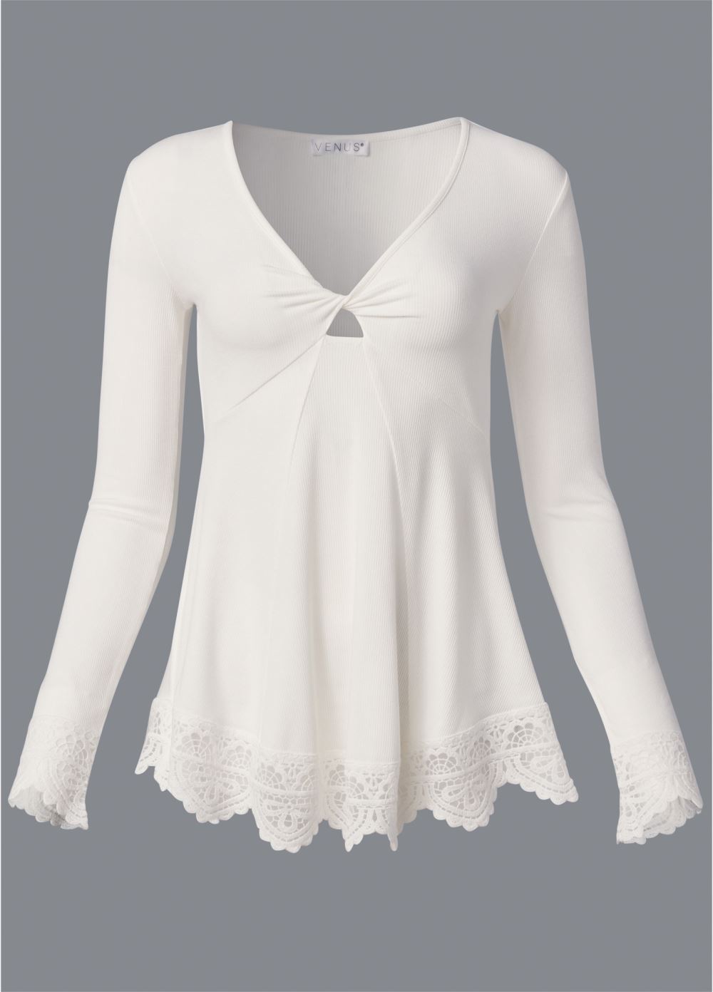 Venus Plus Size Babydoll Lace Top