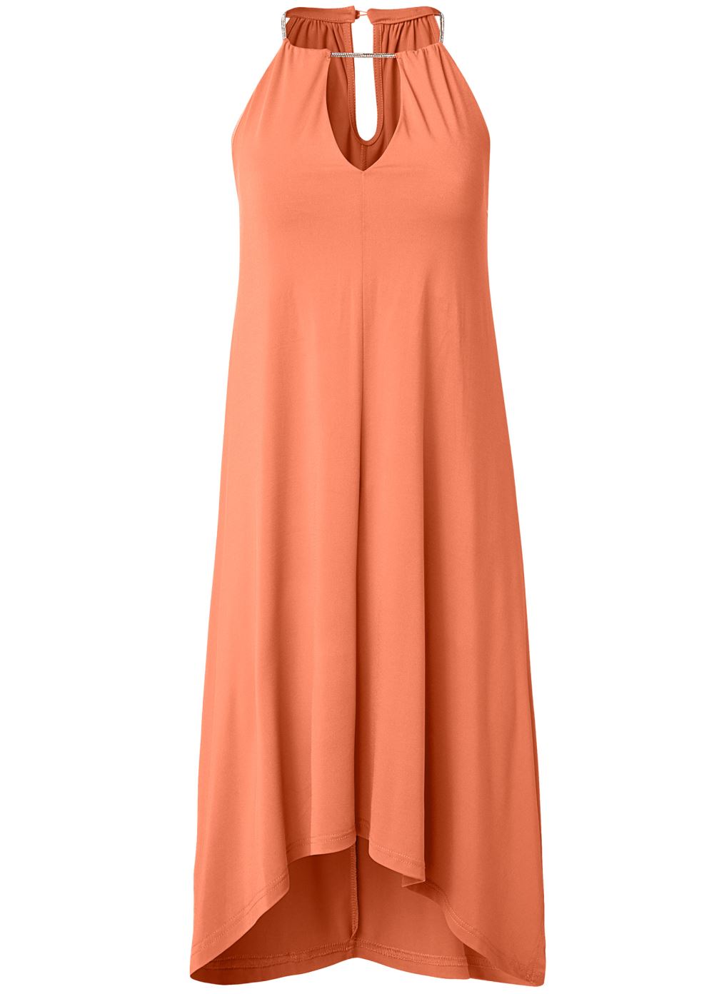 Venus Plus Size Keyhole Detail A-Line Dress
