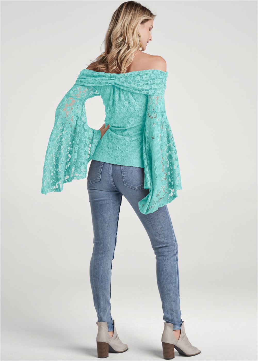 Venus Plus Size Lace Off-The-Shoulder Top