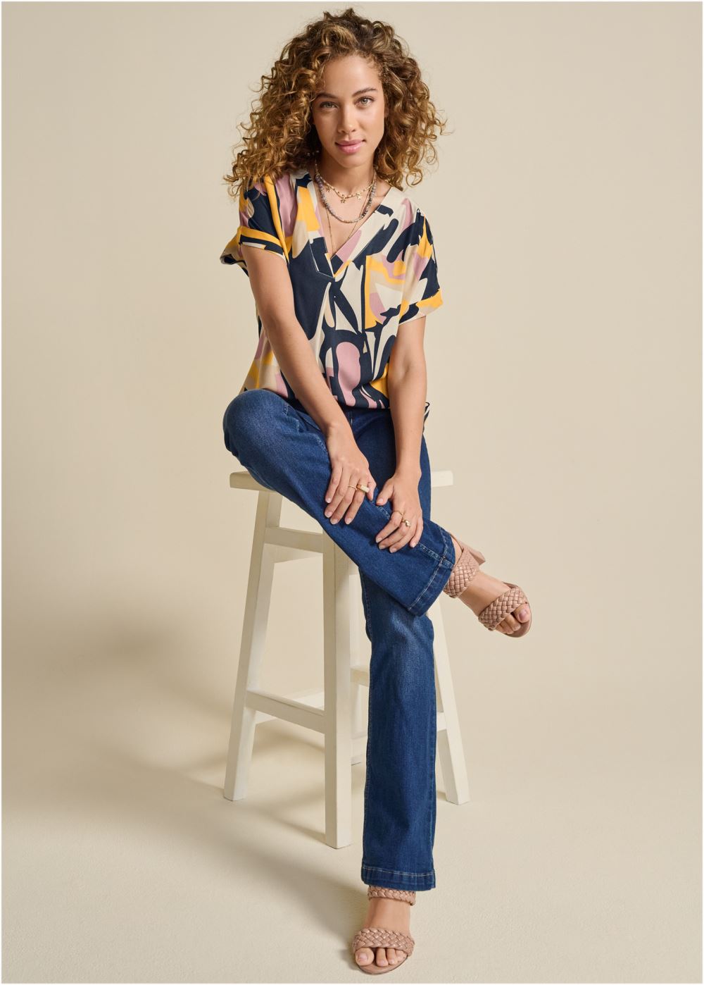 Venus Plus Size Printed Blouse