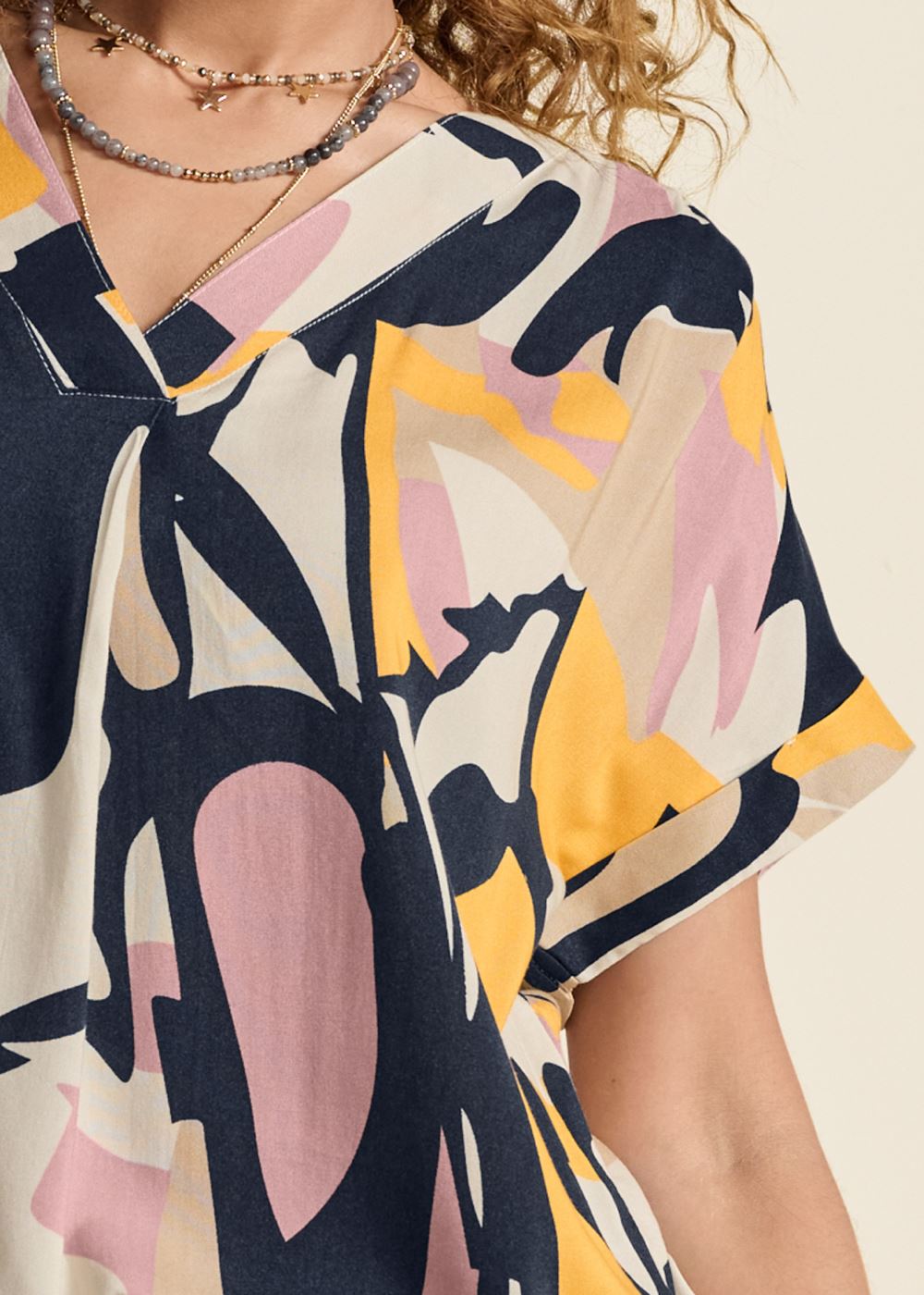 Venus Plus Size Printed Blouse