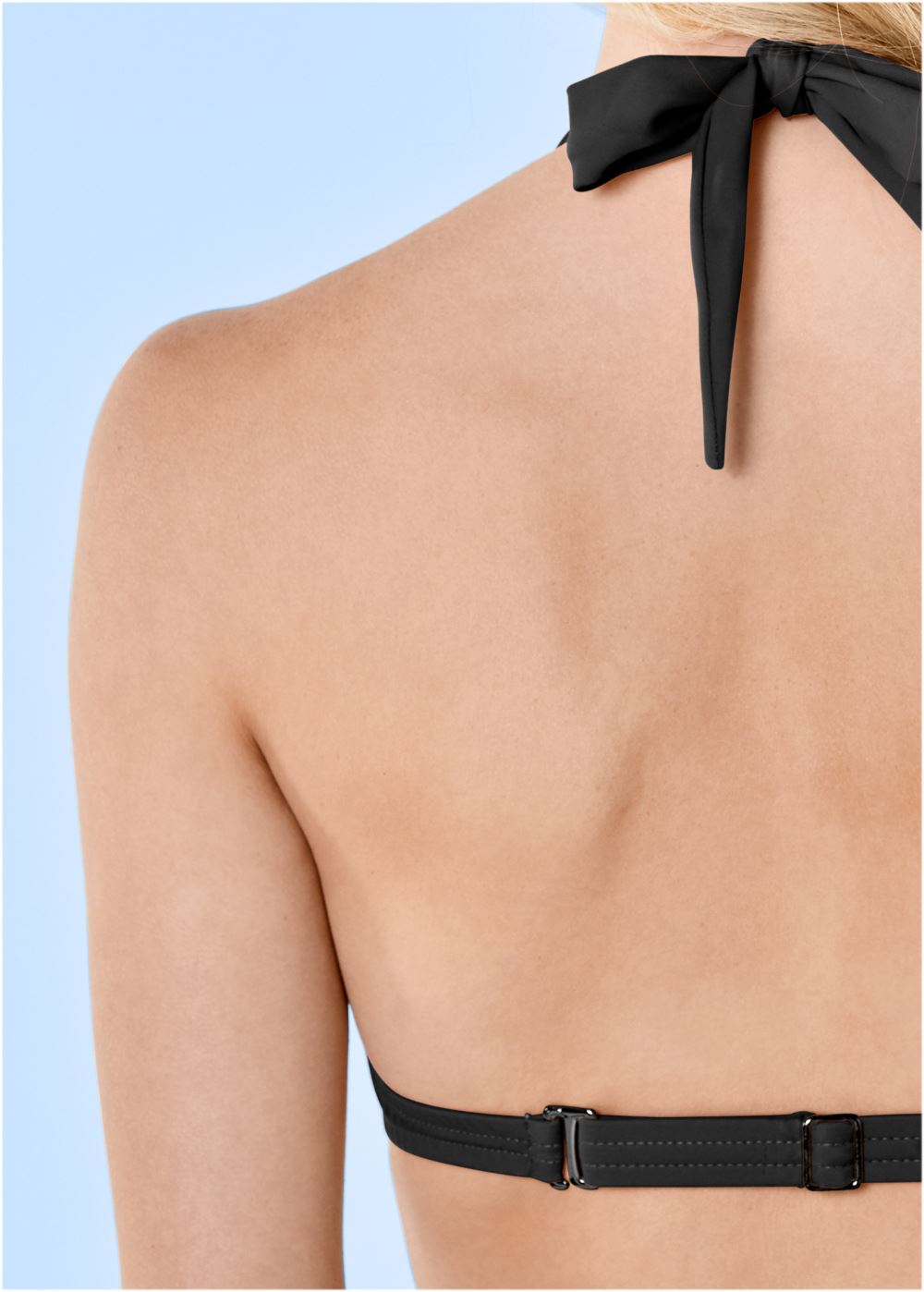Venus Plus Size Marilyn Underwire Push-Up Halter Top Bikini - Black Beauty