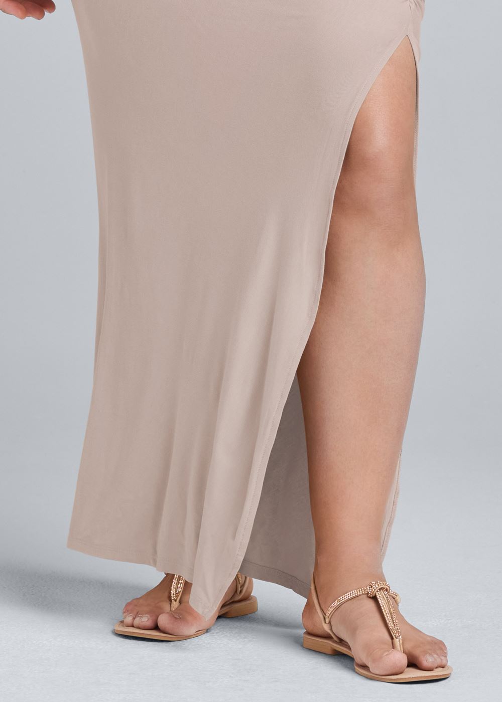 Venus Plus Size Ruched Maxi Dress