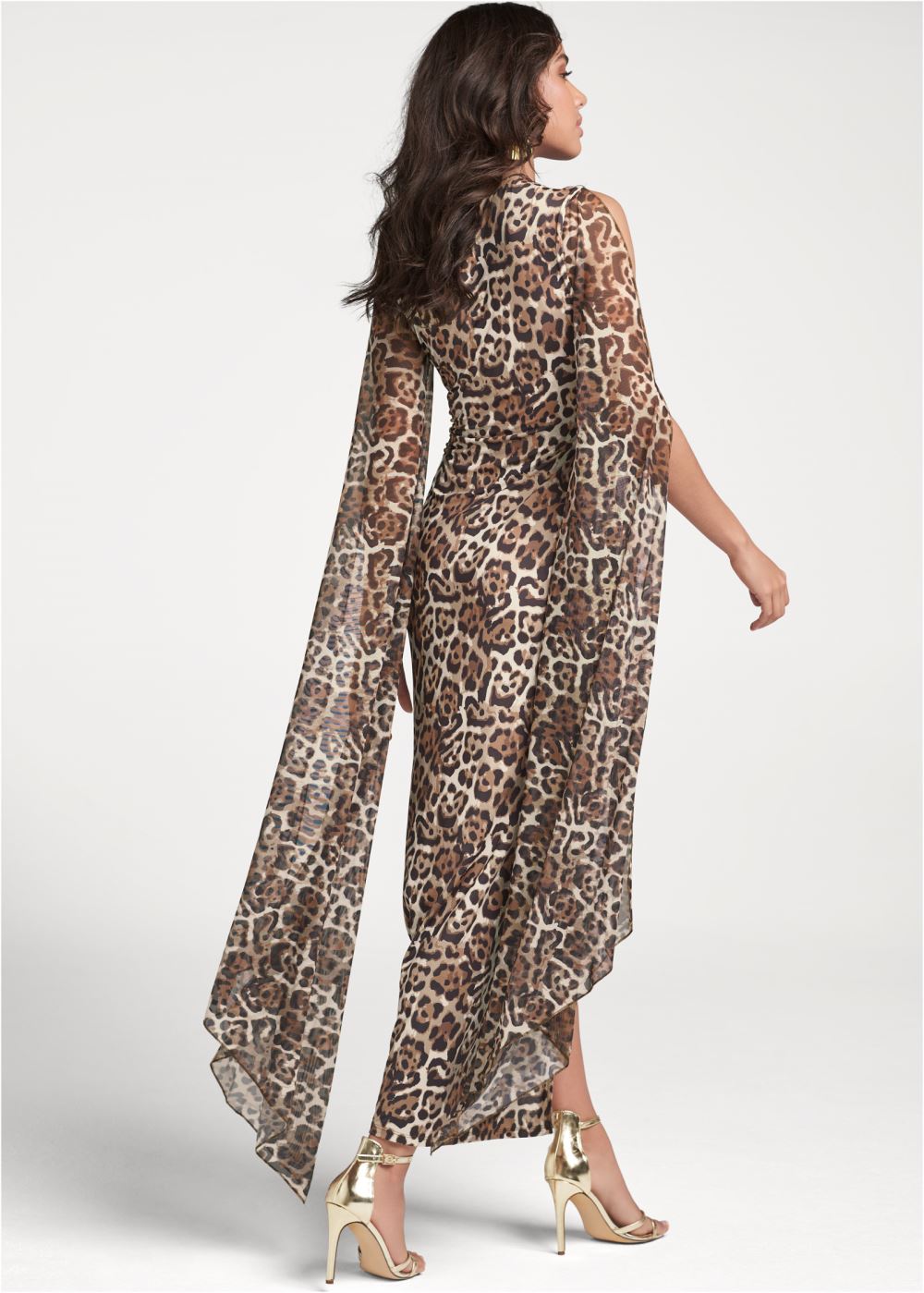 Venus Plus Size Exaggerated Sleeve Dress