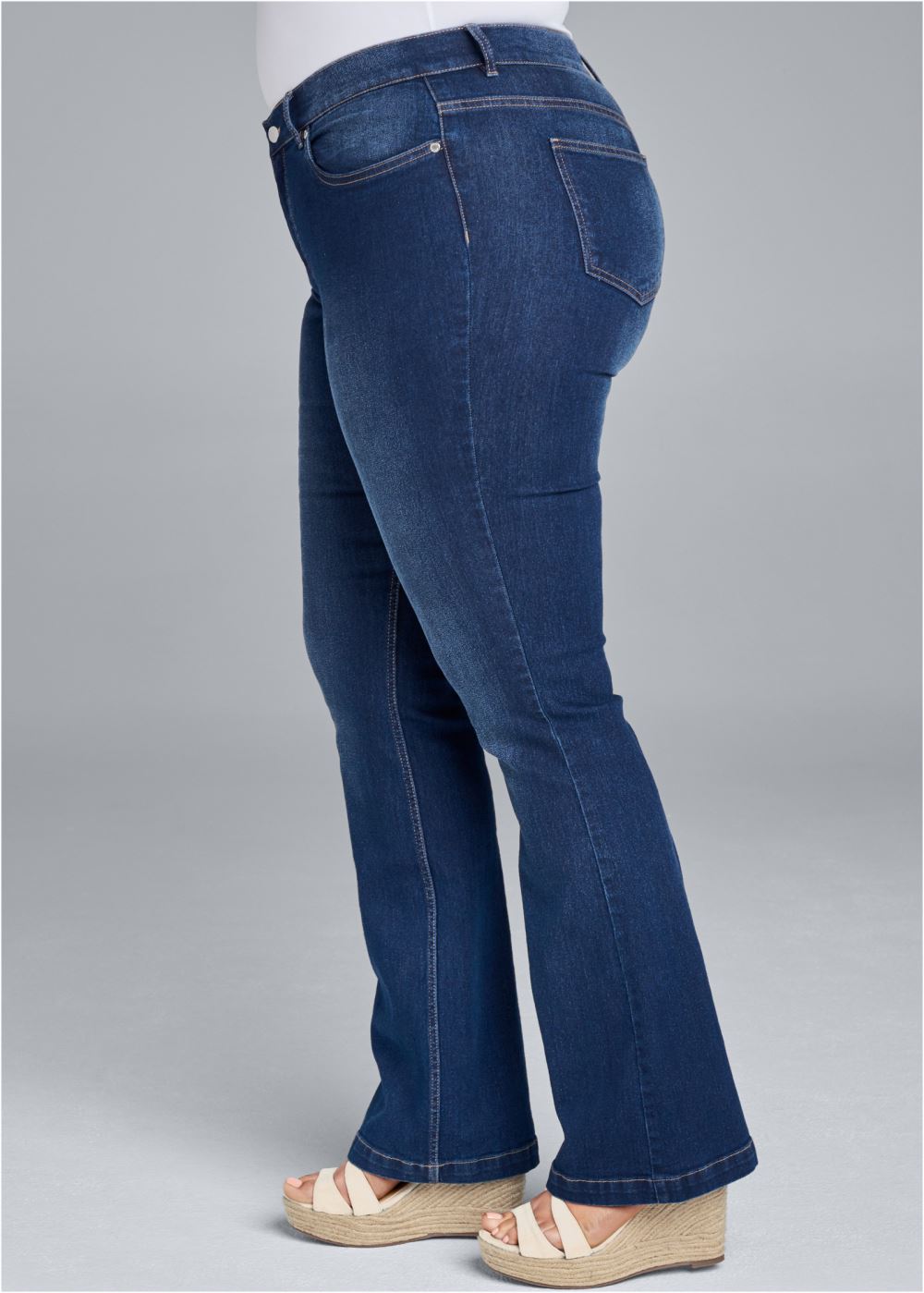 Venus Plus Size Bootcut Jeans in Dark Wash