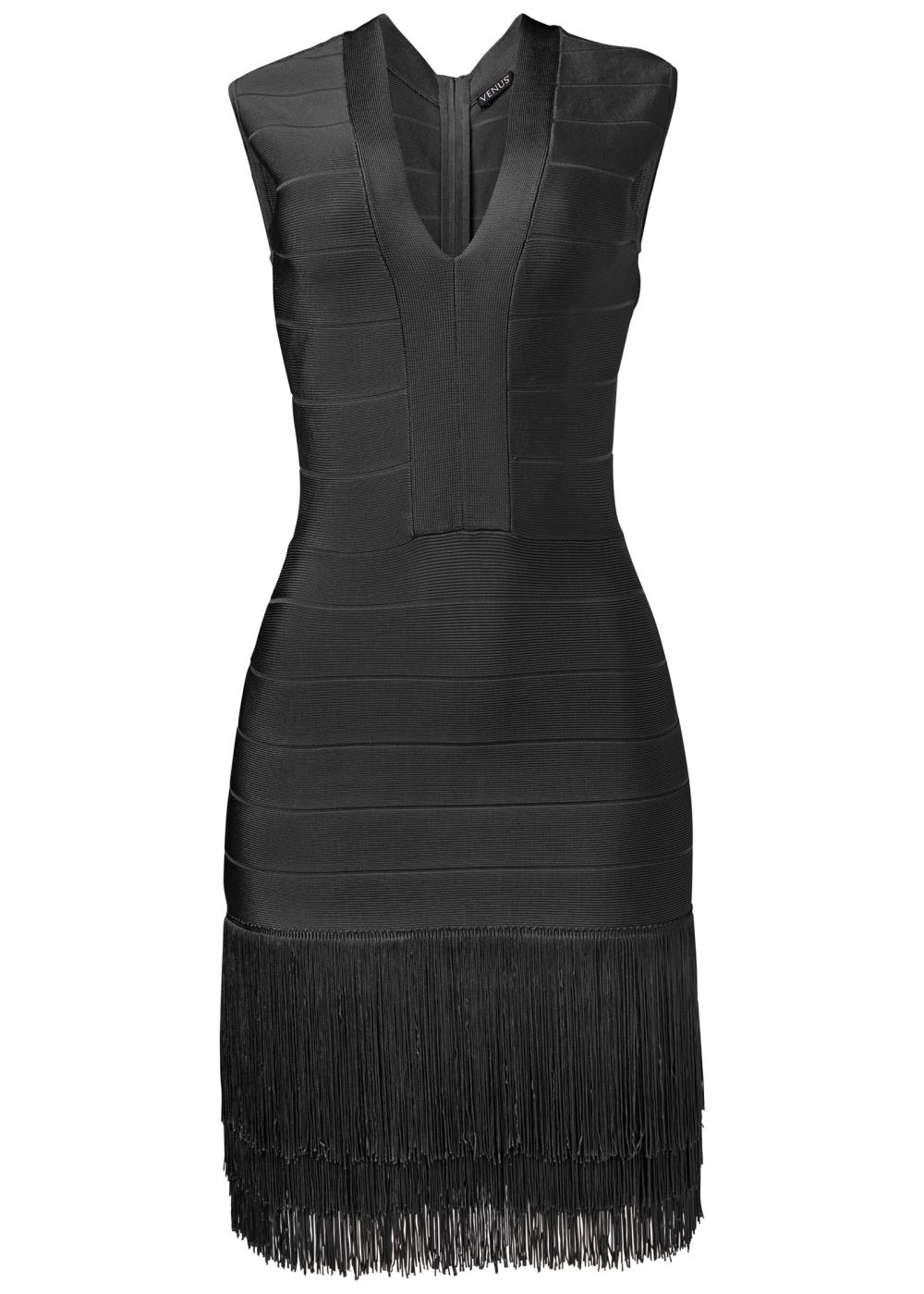 Venus Plus Size Bandage Fringe Dress