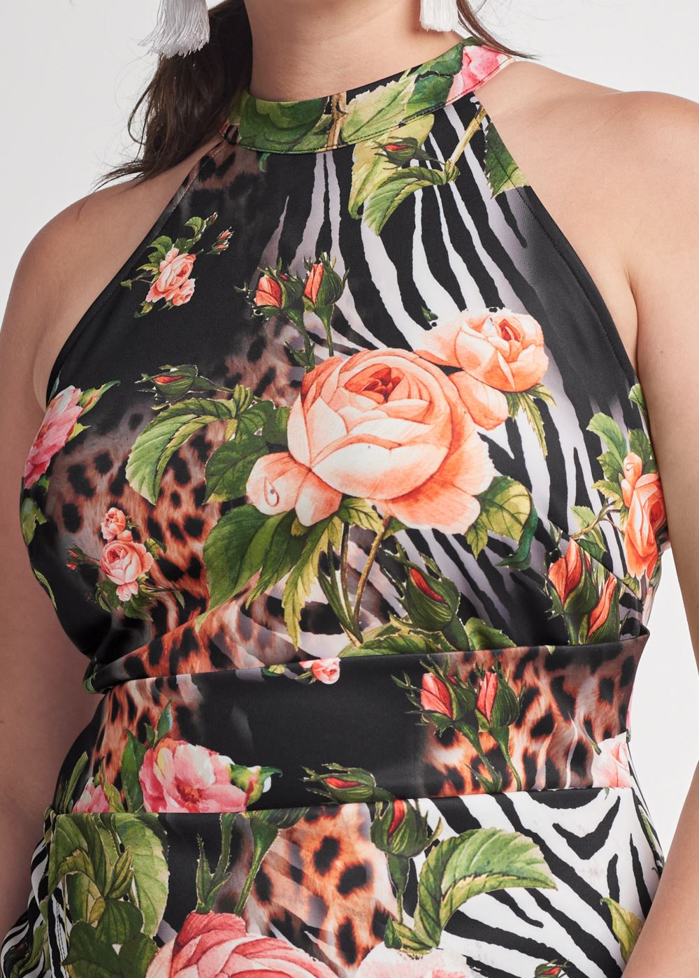 Venus Plus Size Printed Bodycon Dress