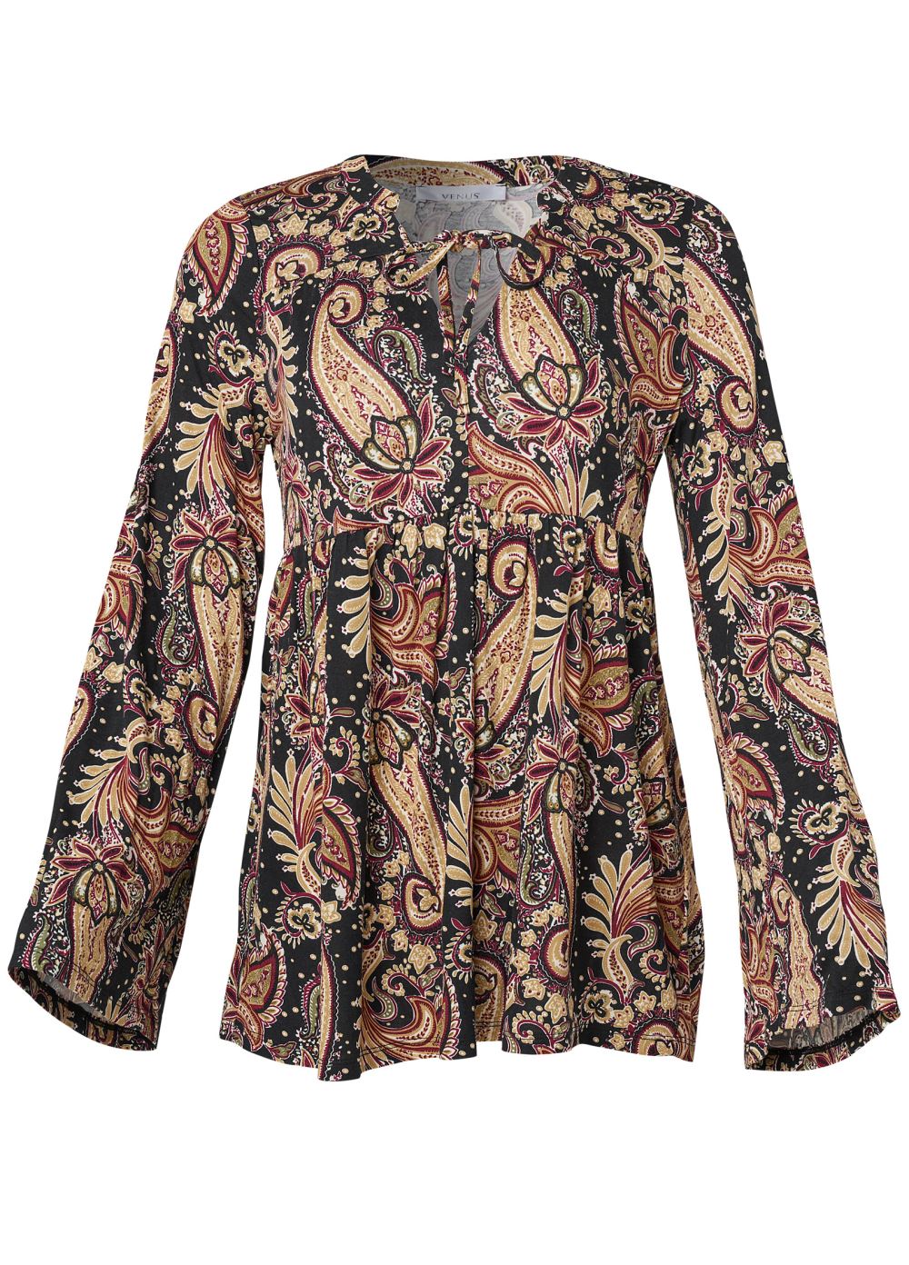 Venus Plus Size Paisley Printed Top
