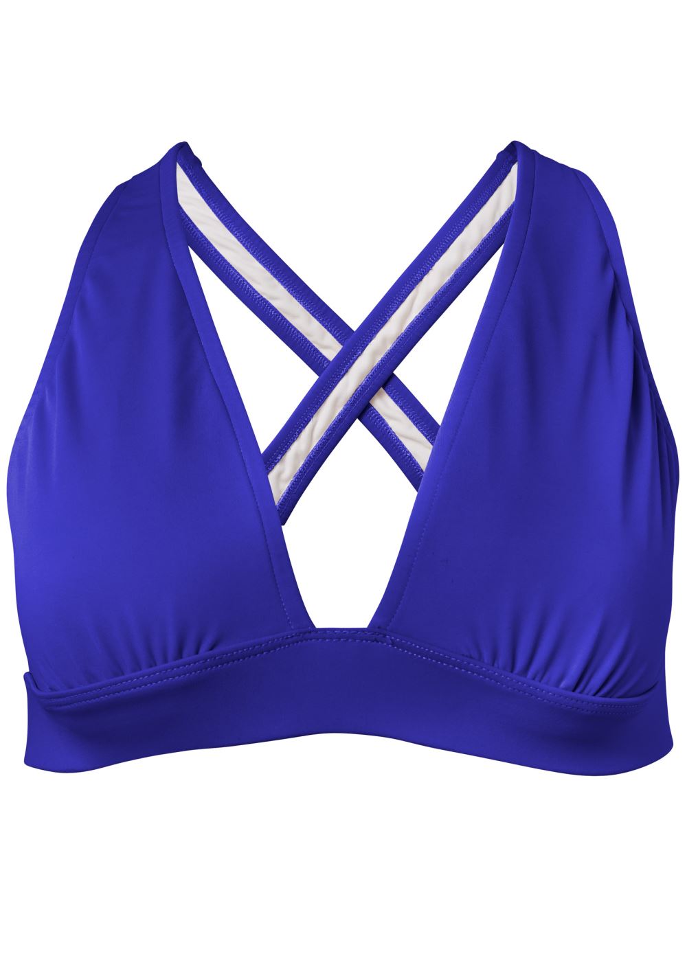 Venus Plus Size Sleek Cross Back Top Bikini - Cobalt Blue