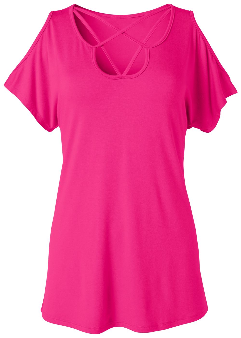Venus Pink Strappy cold-shoulder top