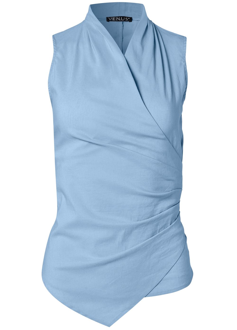 Venus Light Blue SURPLICE DETAILED TOP