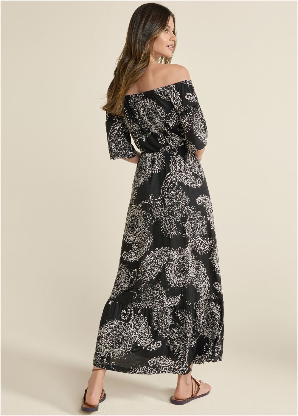 Venus Plus Size Off-The-Shoulder Maxi Dress