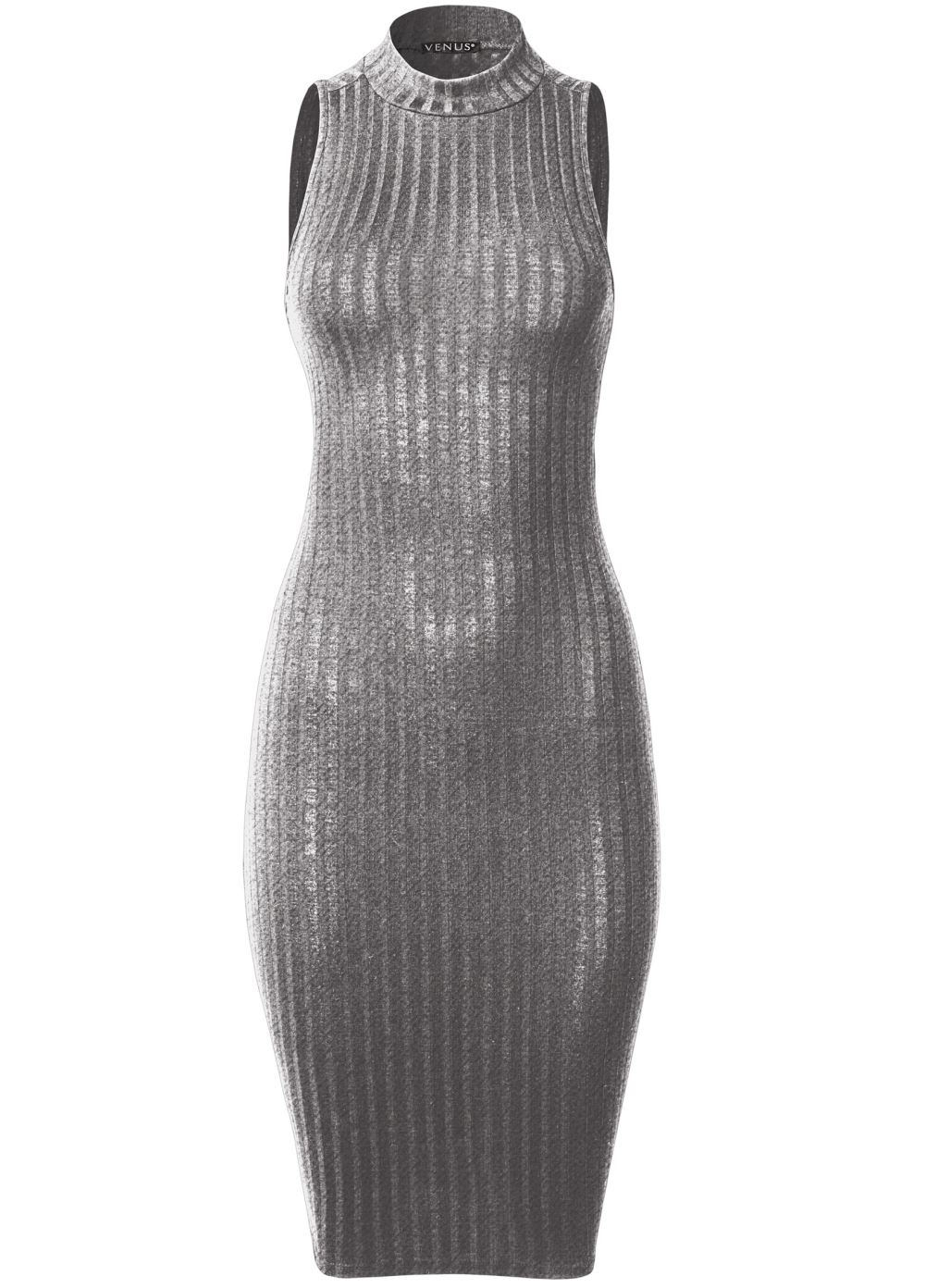 Venus Plus Size Ribbed Twist-Back Dress
