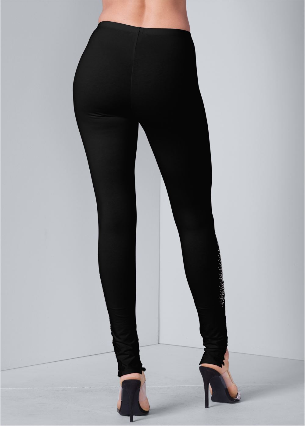 Venus Black LACE DETAIL LEGGINGS