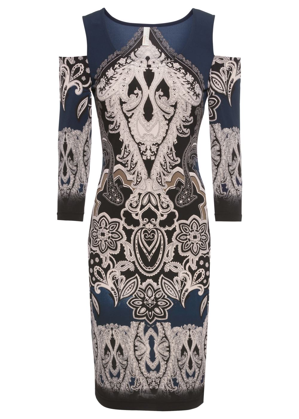 Venus Plus Size Cold-Shoulder Printed Dress