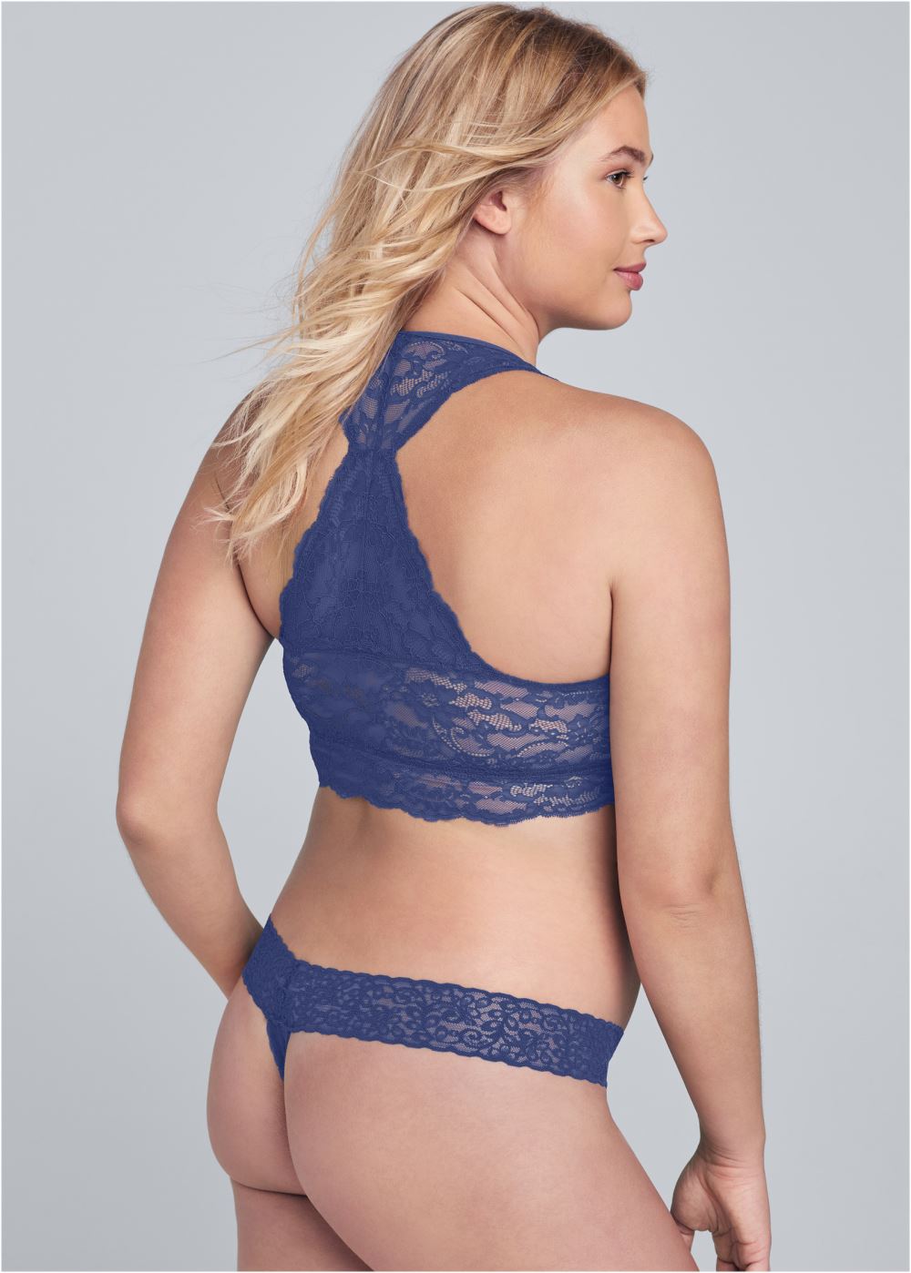 Venus Belize Blue Pearl by VENUS® Allover Lace Thong 3 Pack