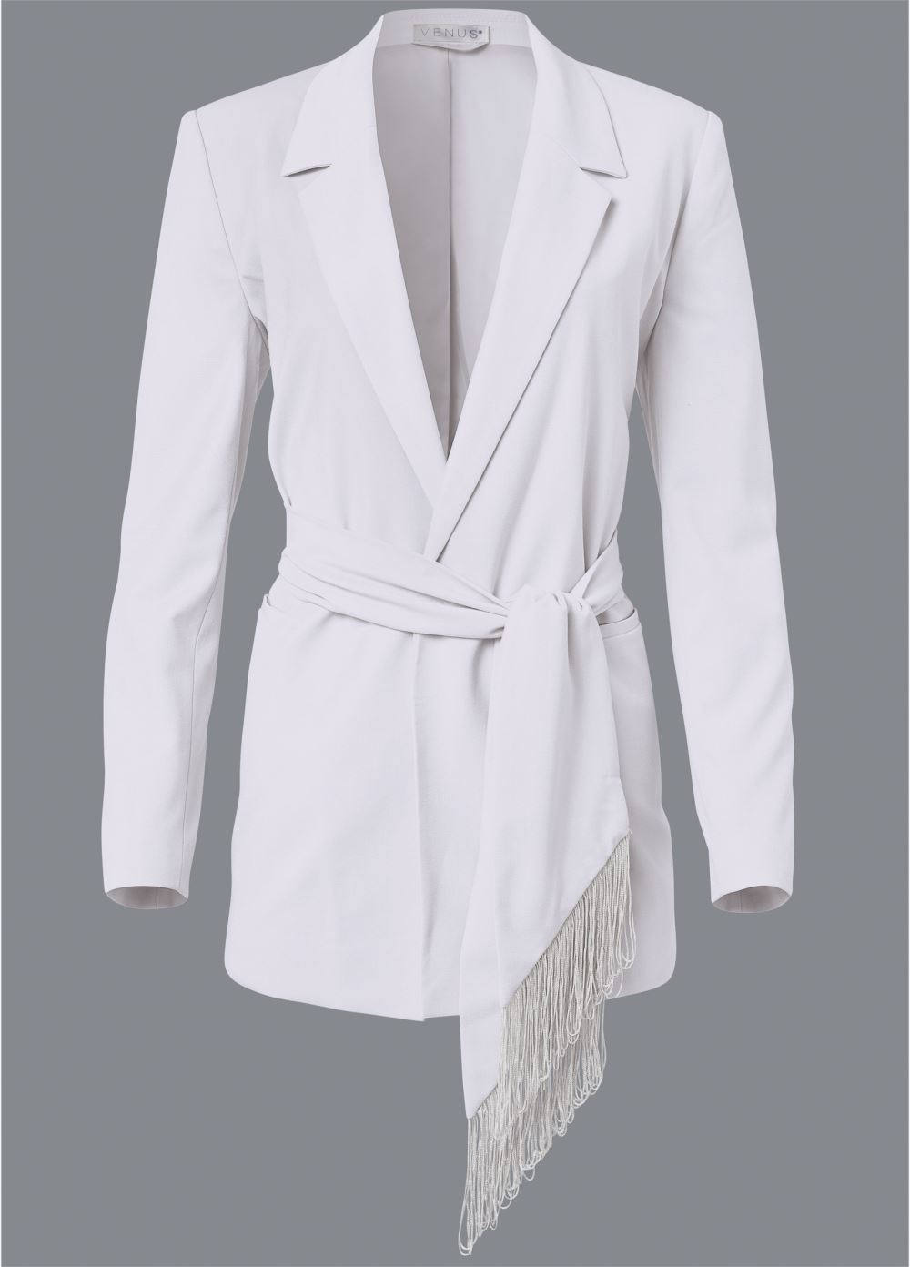 Venus White OVERSIZED BELTED BLAZER