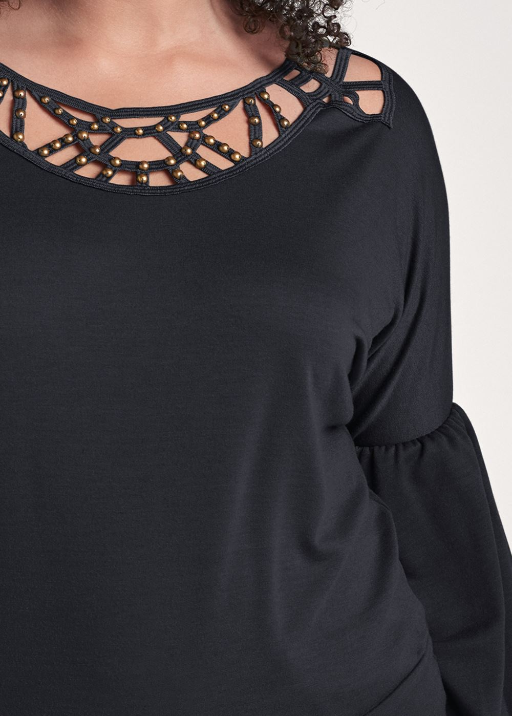 Venus Plus Size Strappy Detail Sweatshirt