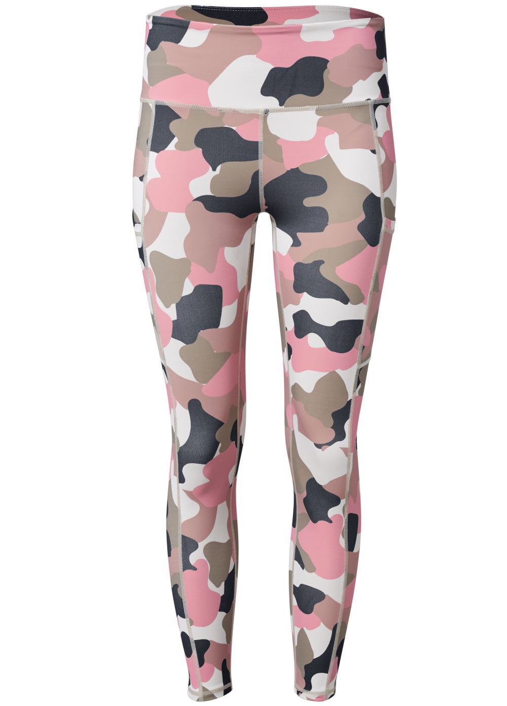 Venus Brown Multi Pocket Capri Active Leggings
