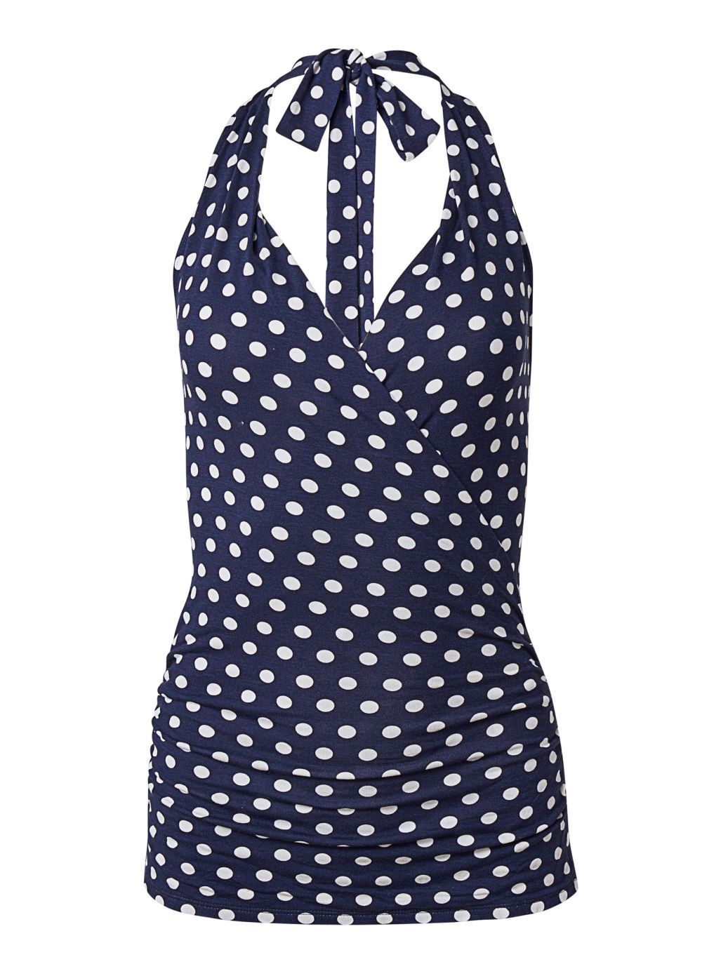 Venus Plus Size Surplice Halter Top