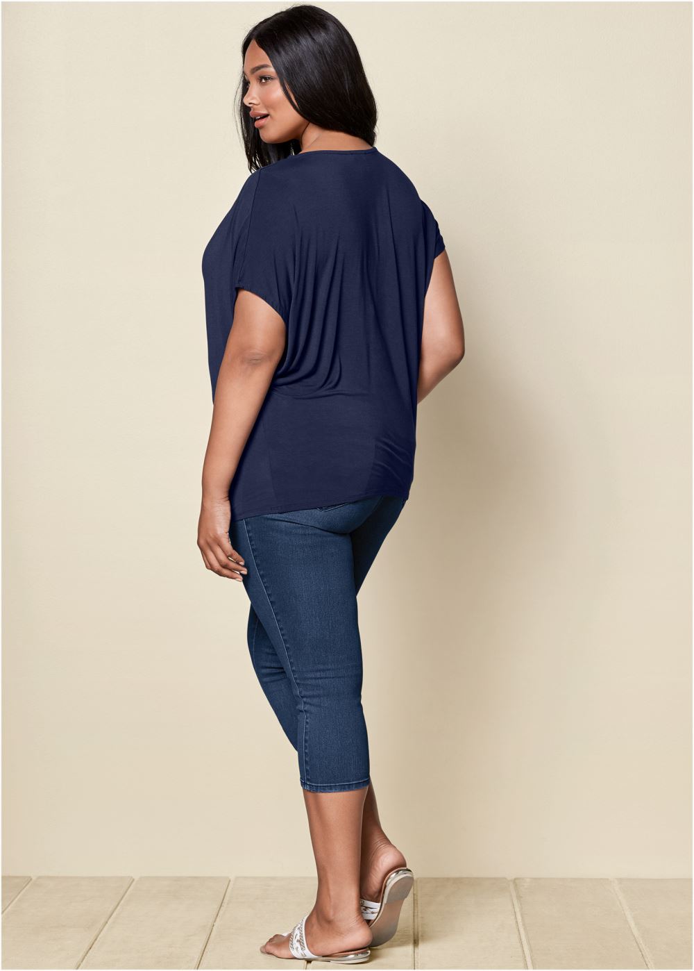Venus Navy BASIC FLOUNCE TOP
