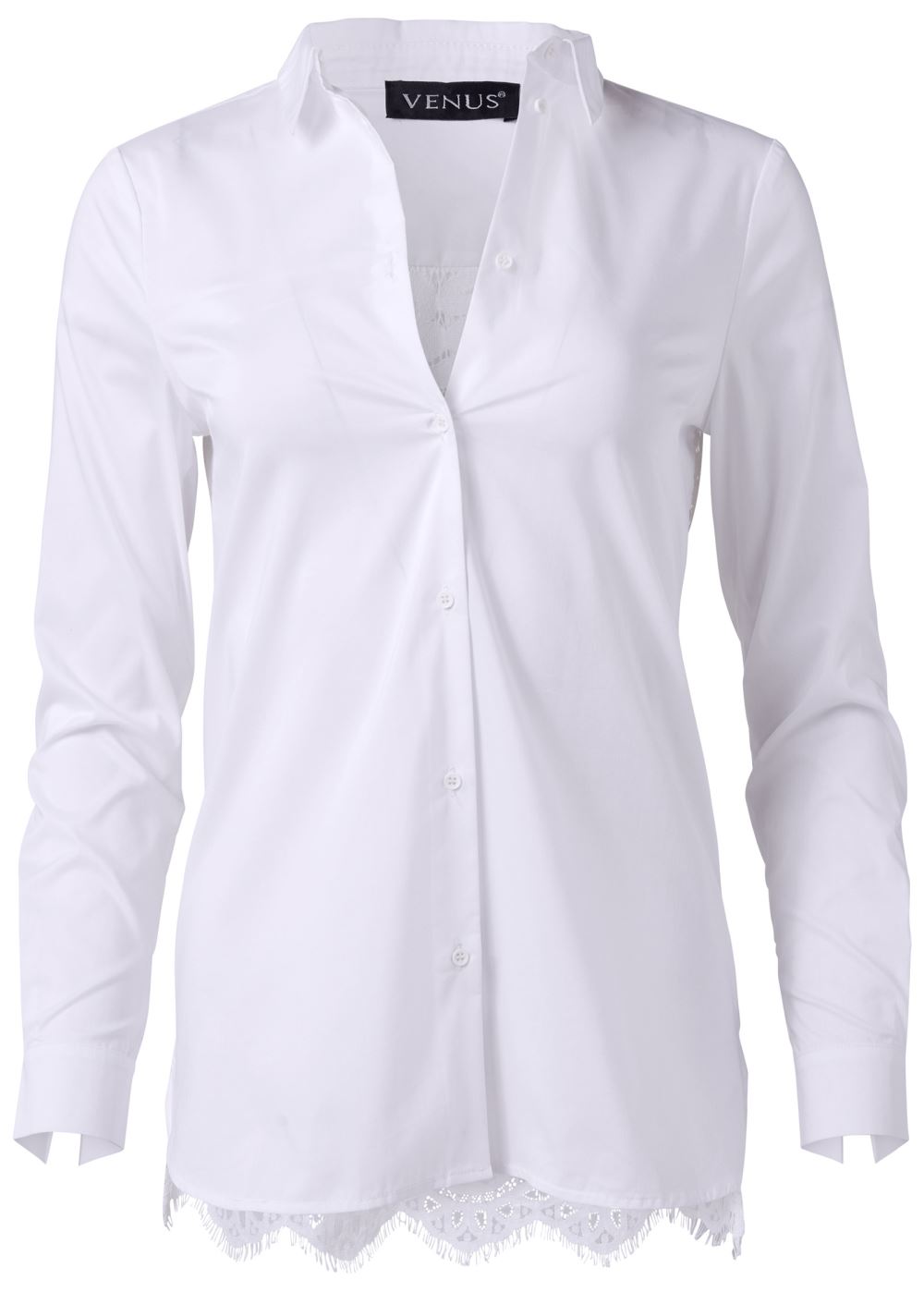 Venus Plus Size Lace Back Blouse