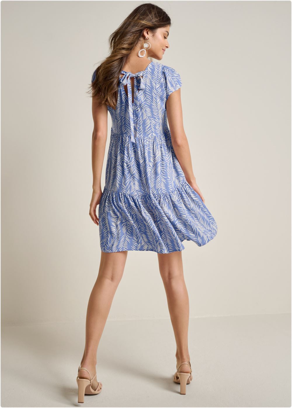 Venus Plus Size Printed Babydoll Dress
