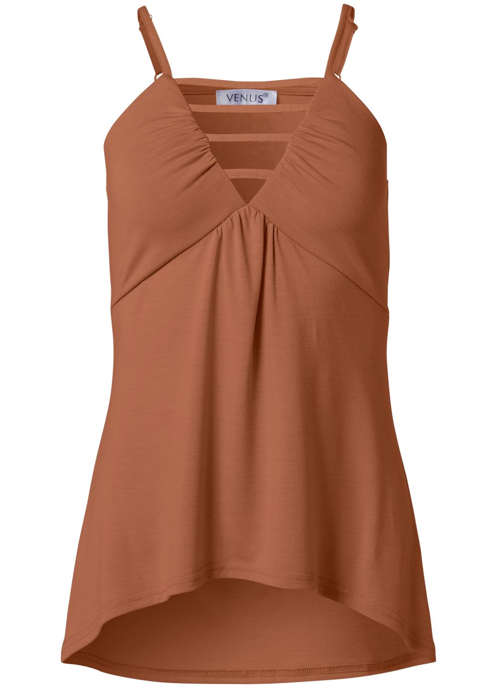 Venus Brown Strappy Sleeveless Top