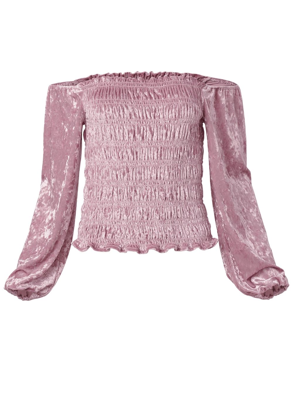 Venus Plus Size Off The Shoulder Velvet Top