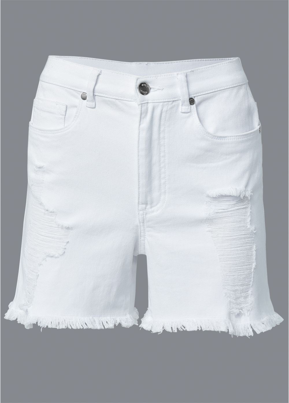 Venus White Denim DISTRESSED JEAN SHORTS