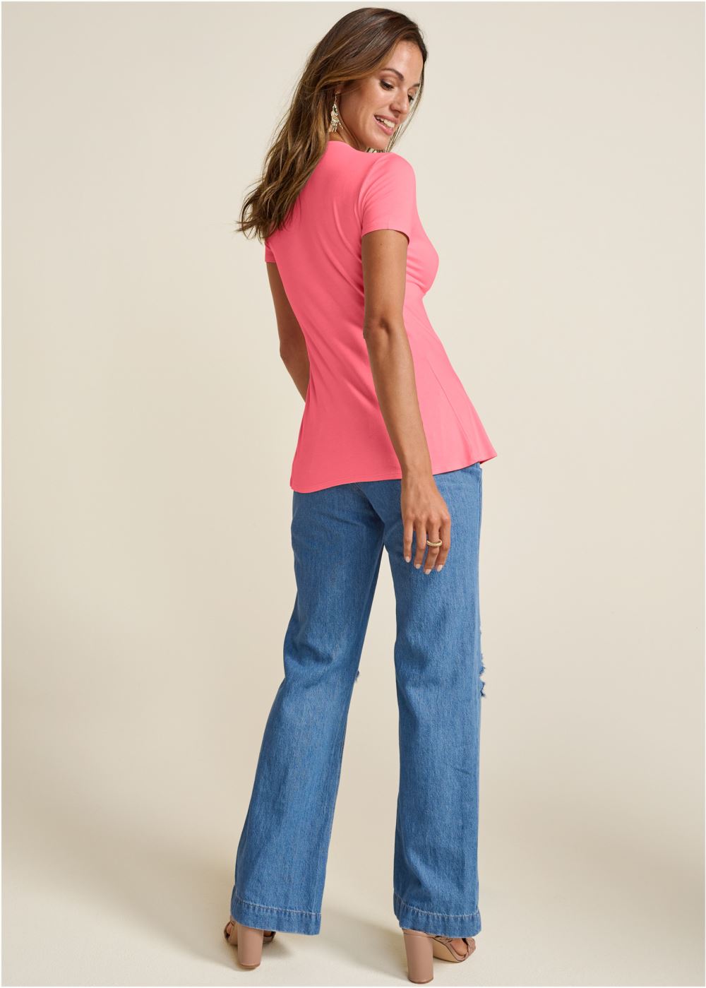 Venus Plus Size Flyaway Twist-Front Top