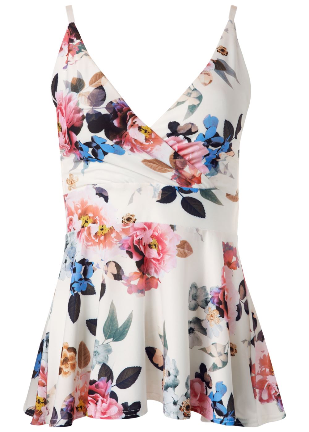 Venus Plus Size Floral Peplum Top
