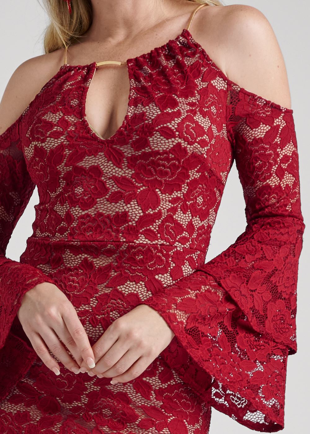 Venus Plus Size Lace Midi Dress