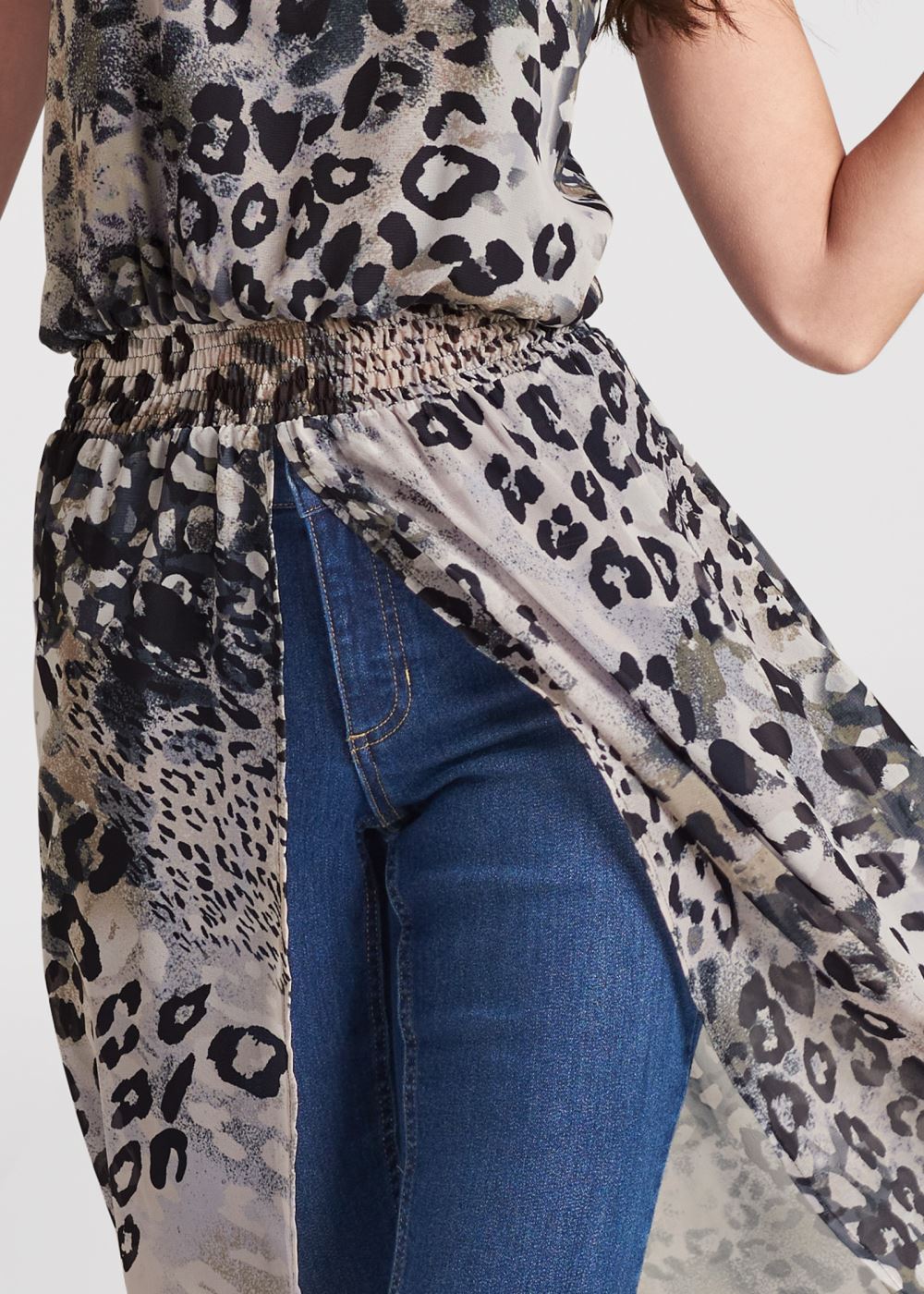Venus Plus Size Animal Print Maxi Top