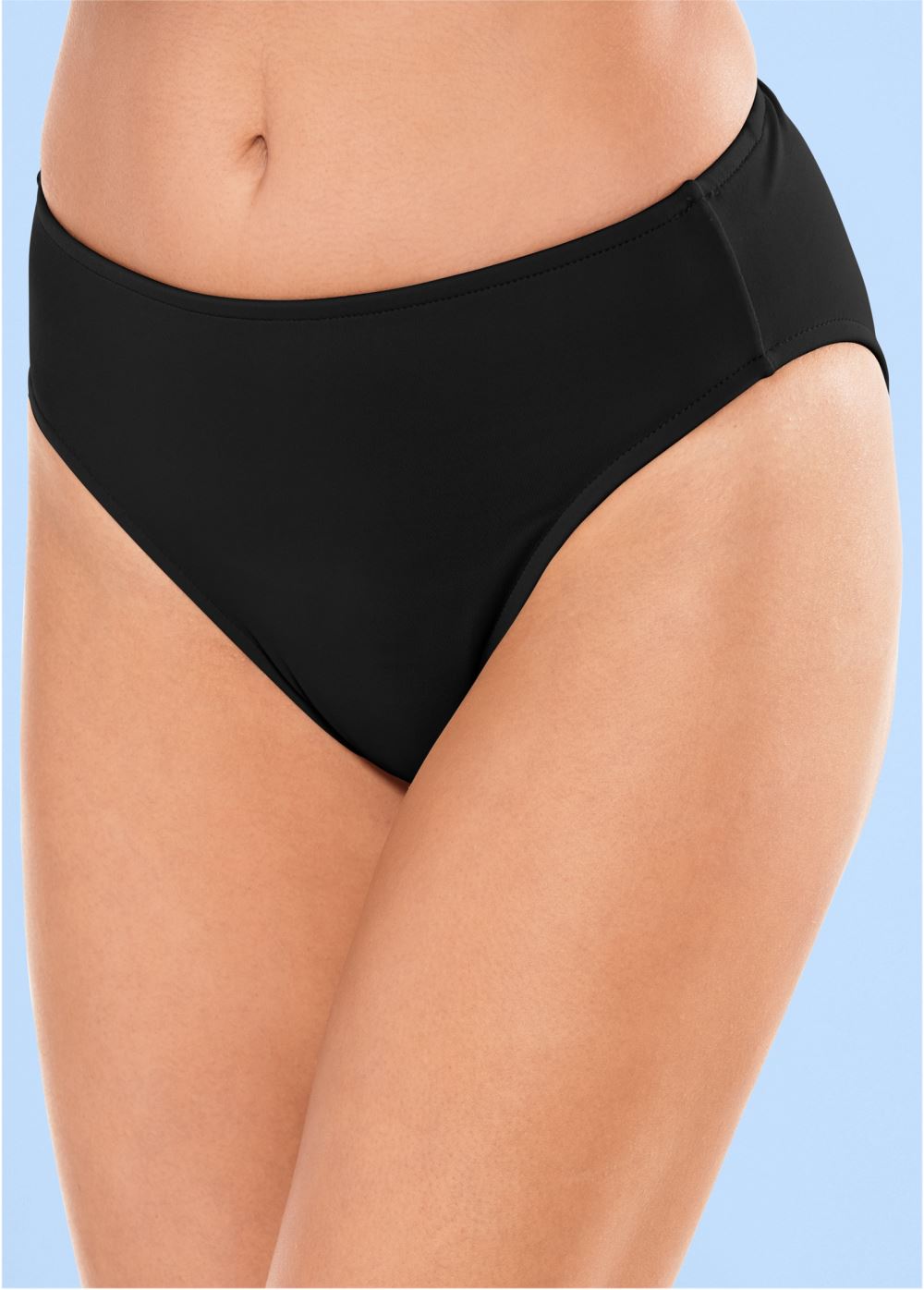 Venus Classic Hipster Mid-Rise Bottom Bikini - Black Beauty