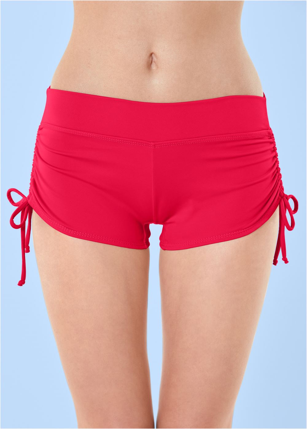 Venus Adjustable Side Swim Short Bikini - Red Hot