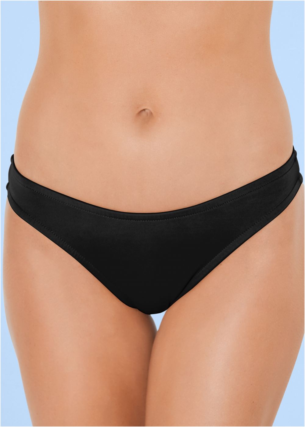 Venus Classic Scoop Front Bottom Bikini - Black Beauty